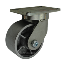 6" x 3" Cast lron Wheel Swivel Caster