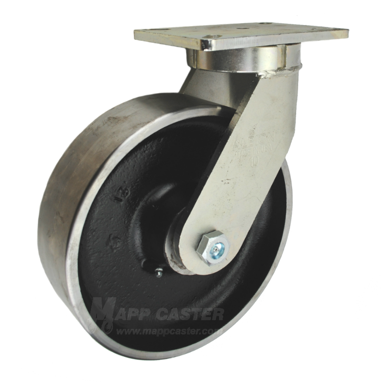 10" x 3" Forged Steel Wheel Swivel Caster - Part# P7110301201