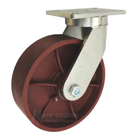 10" x 3" Ductile Steel Wheel Swivel Caster - Part# P7110301171