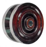 V-Groove Zinc Plated Steel Wheel 4" x 1-3/4" - 3000 lbs capacity