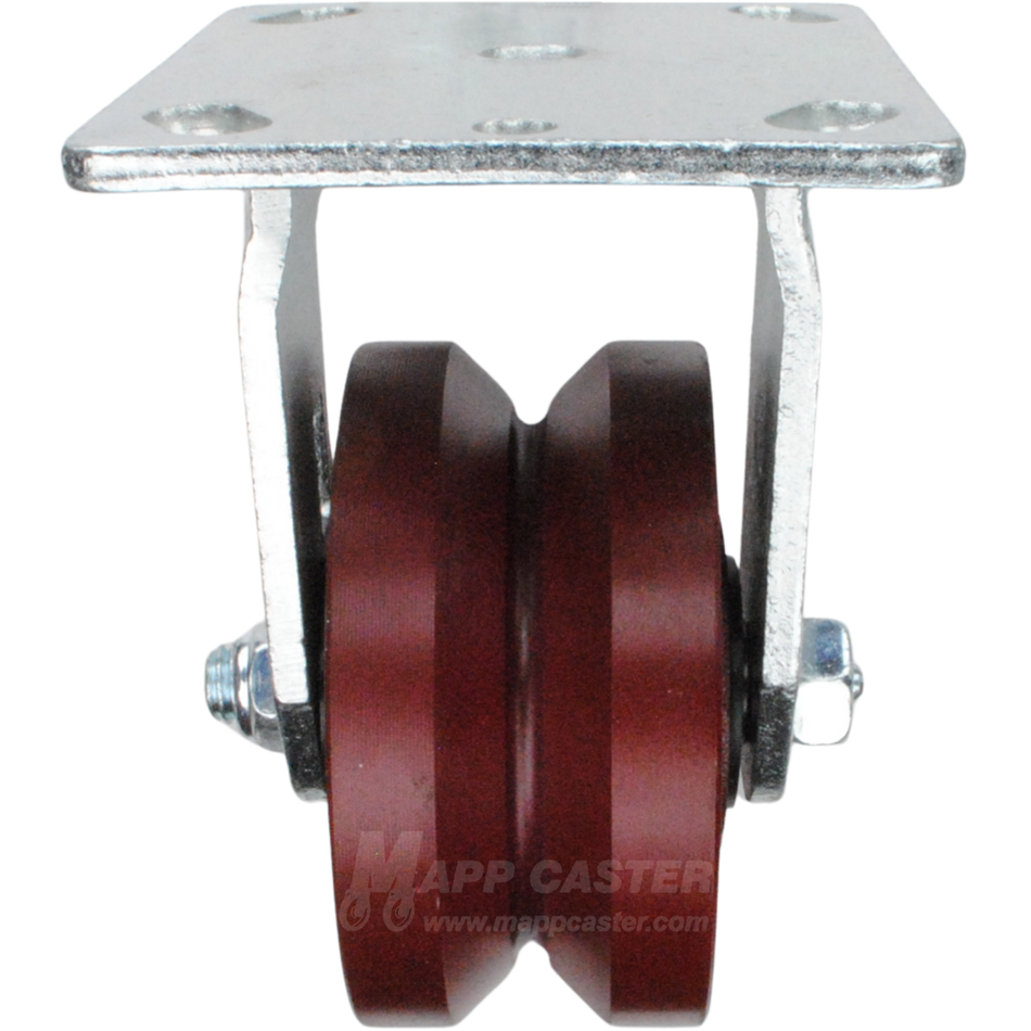 Roller Bearing V-groove Hardened Steel wheel. 