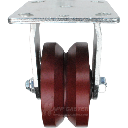 Roller Bearing V-groove Hardened Steel wheel. 