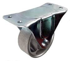 3" x 1-1/4" Semi-Steel Rigid Caster - 250 lbs Capacity