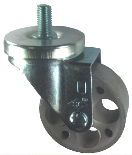 3" x 1-1/4" Steel Wheel Caster with 1/2" Threaded Stem (1" Length) - 300 Lbs Cap.