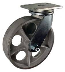 10" x 2-1/2" Cast Iron Wheel Swivel Caster -2000 lbs Capacity