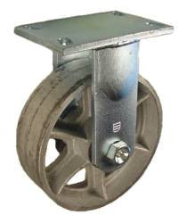 8" x 2-1/2" Cast Iron Wheel Rigid Caster -1600 lbs Capacity