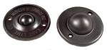 Steel ball transfer casters with a round flange mount and integral mounting holes, designed for multi-directional rolling.