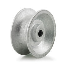 5" x 2-1/4" U-Groove Steel Wheel - 600 lbs Capacity