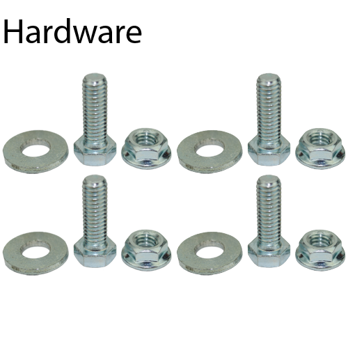 4" x 2" Cast lron V-Groove Wheel Rigid Brake Caster - 600 Lbs Capacity HARDWARE 