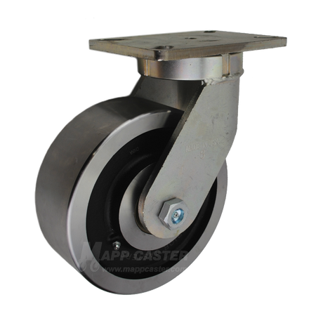 8" x 3" Forged Steel Wheel Swivel Caster - Part # P7108301201